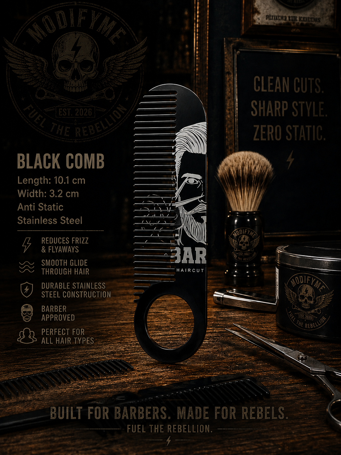 Black Anti-Static Comb