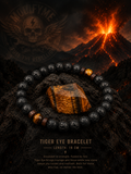 Tiger Eye Bracelet - Volcanic Rock