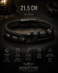 Faux Leather Bracelet - Black