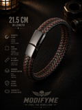 Faux Leather Bracelet - Brown/Black