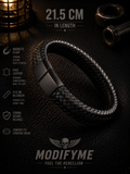 Faux Leather Bracelet - Black
