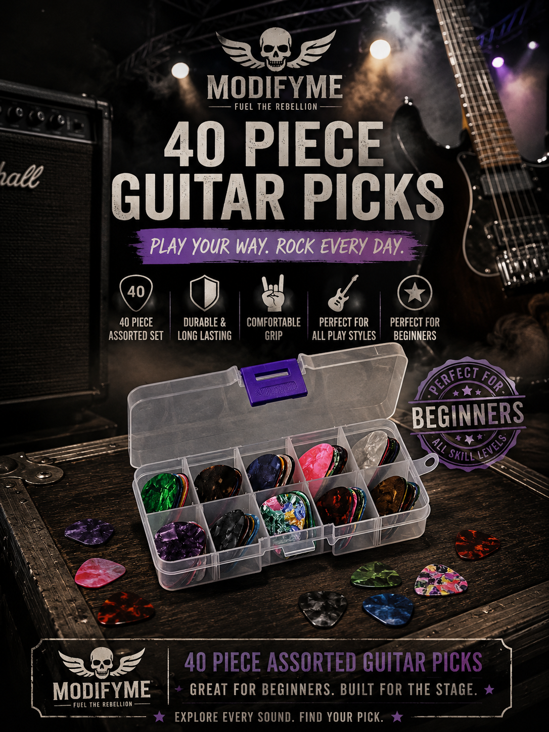 40 Piece Guitar Picks