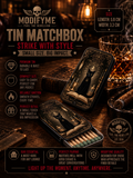 Tin Matchbox - Magic Book Black Cat