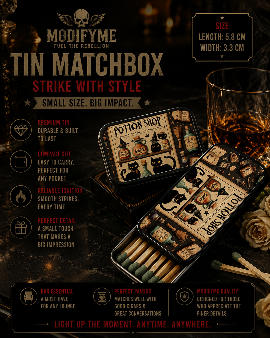 Tin Matchbox - Magic Potion Shop