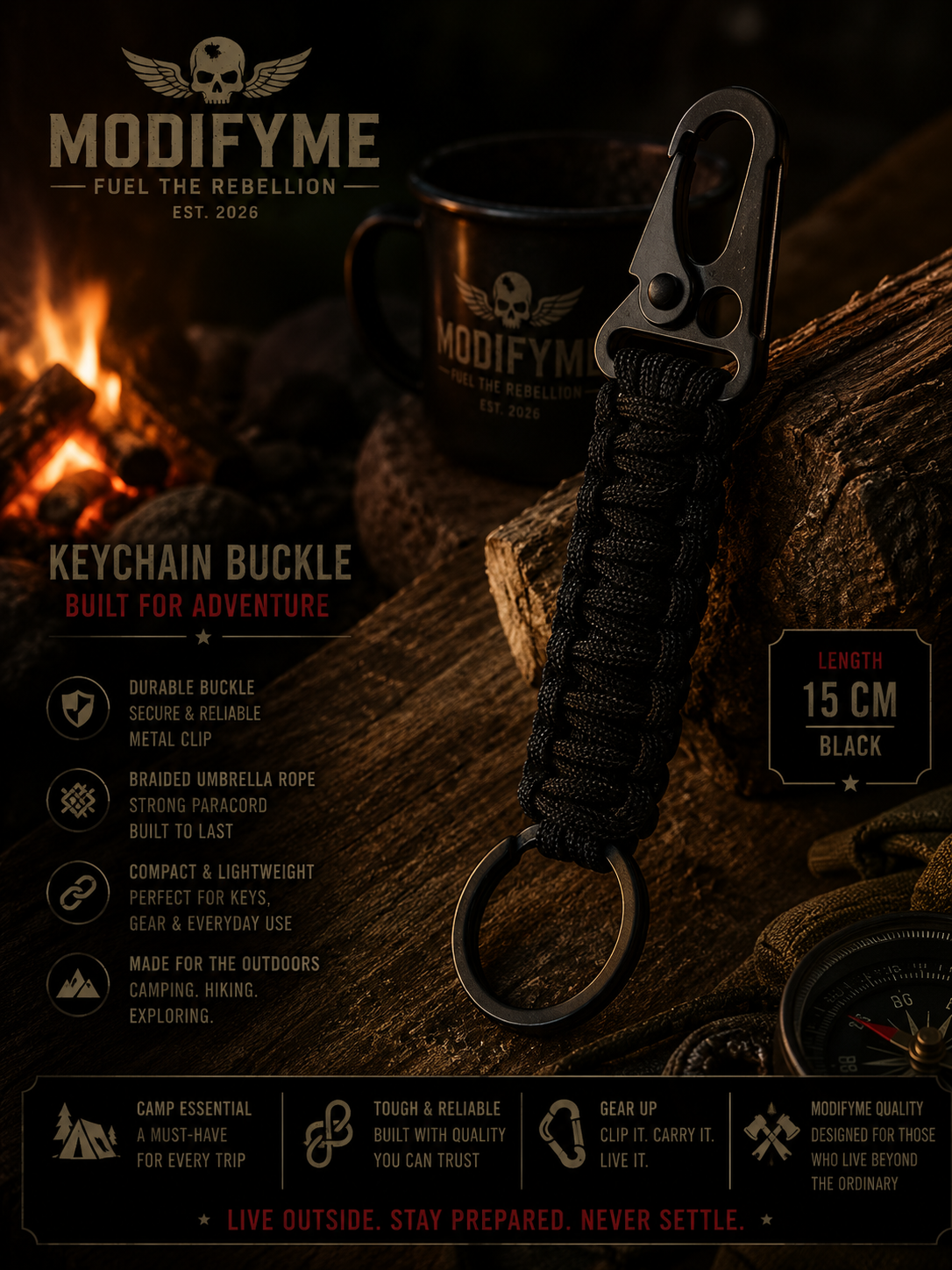 Keychain Buckle - Black