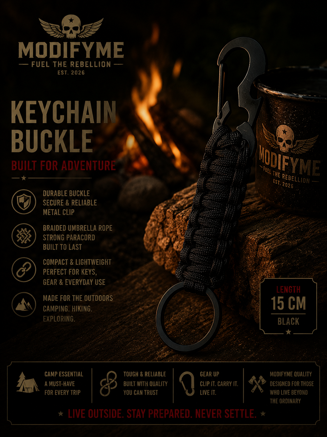 Keychain Buckle - Black