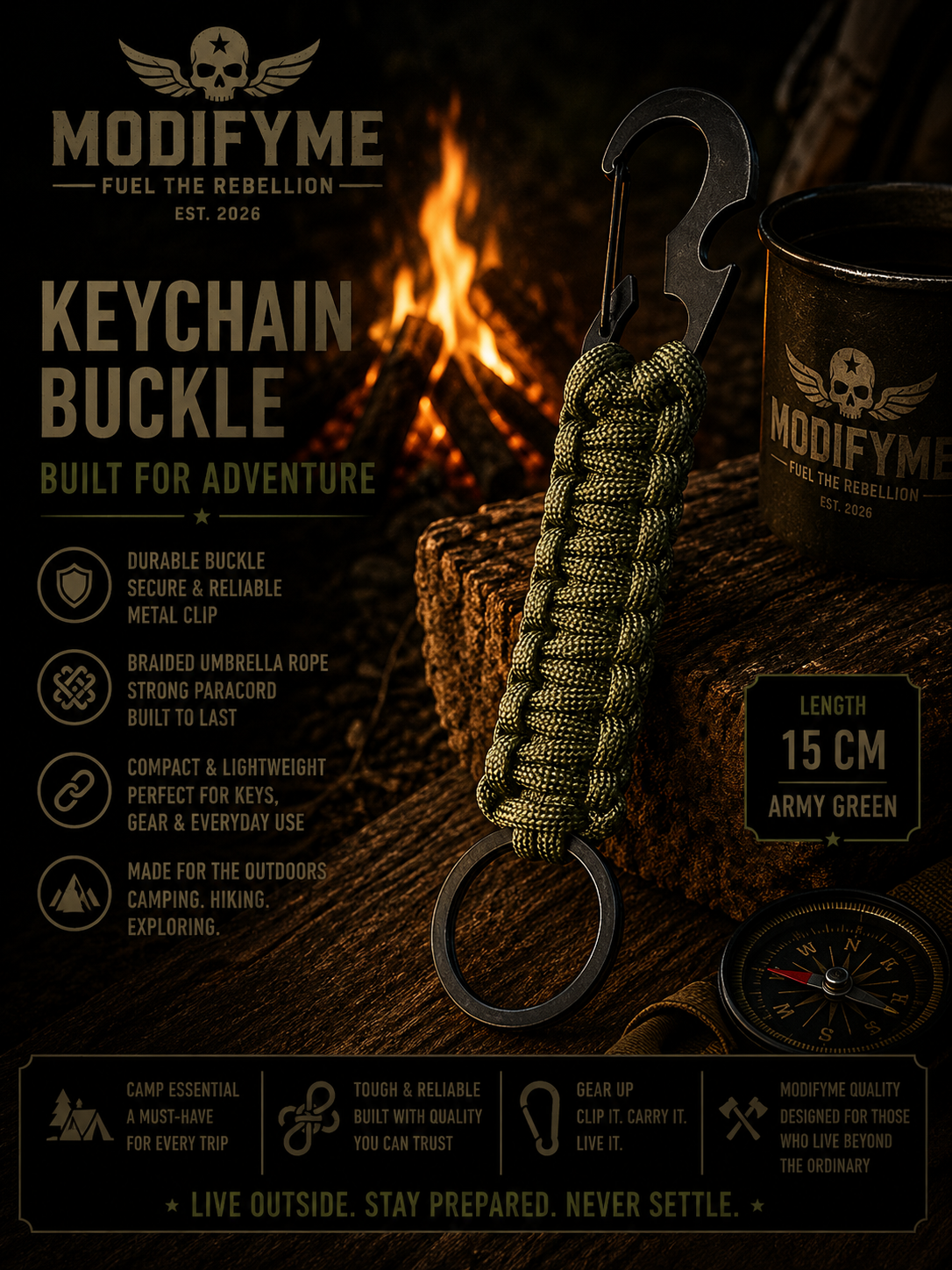 Keychain Buckle - Army Green