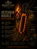 Keychain Buckle - Orange & Black