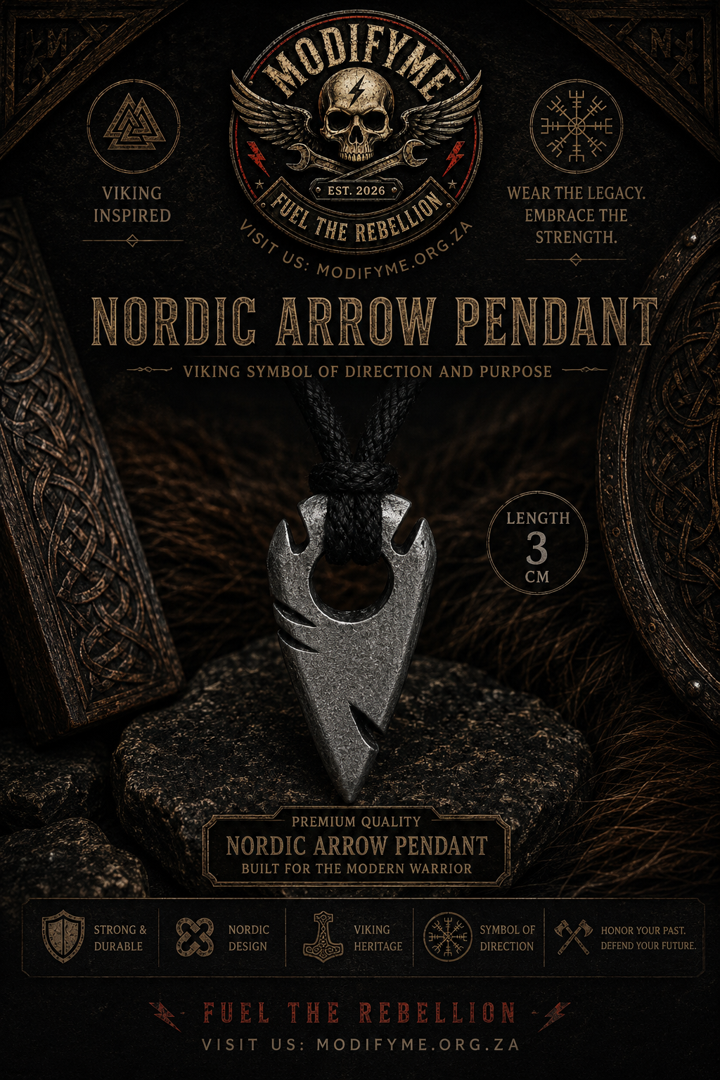 Nordic Arrow Pendant