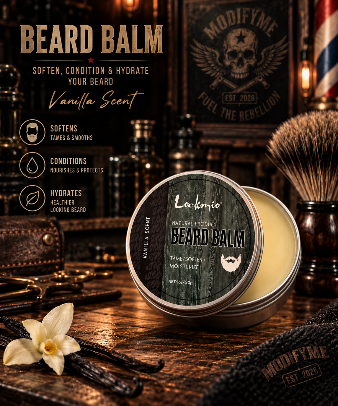Beard Balm- Vanilla-Scented