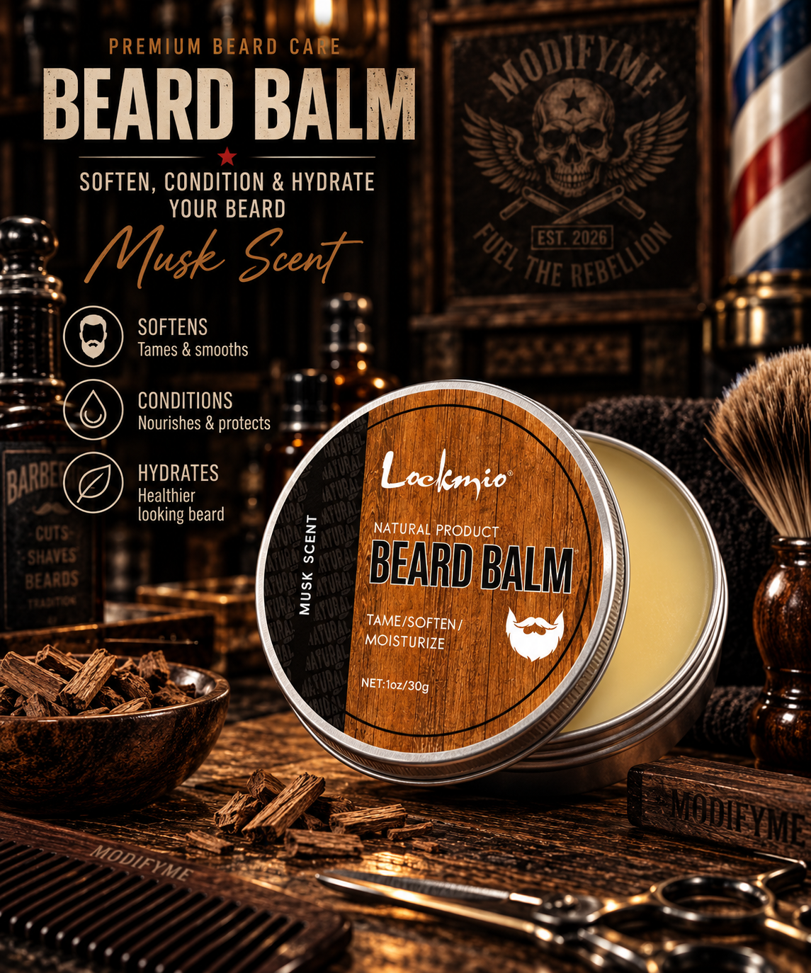 Beard Balm - Musk-Scented