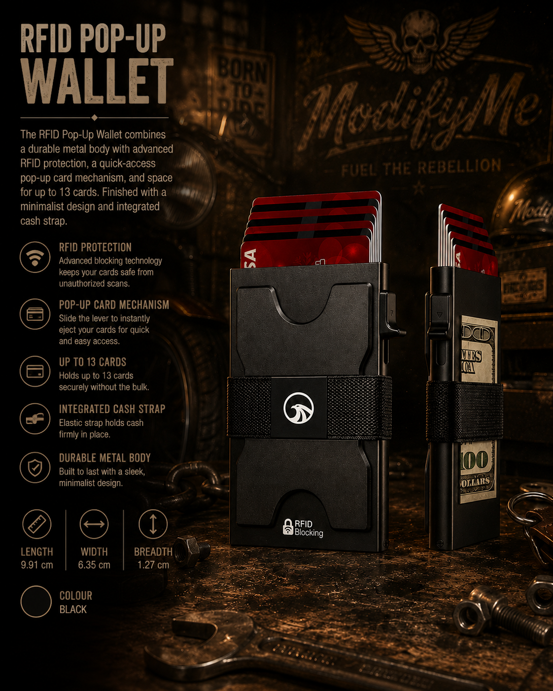 RFID Pop-Up Wallet