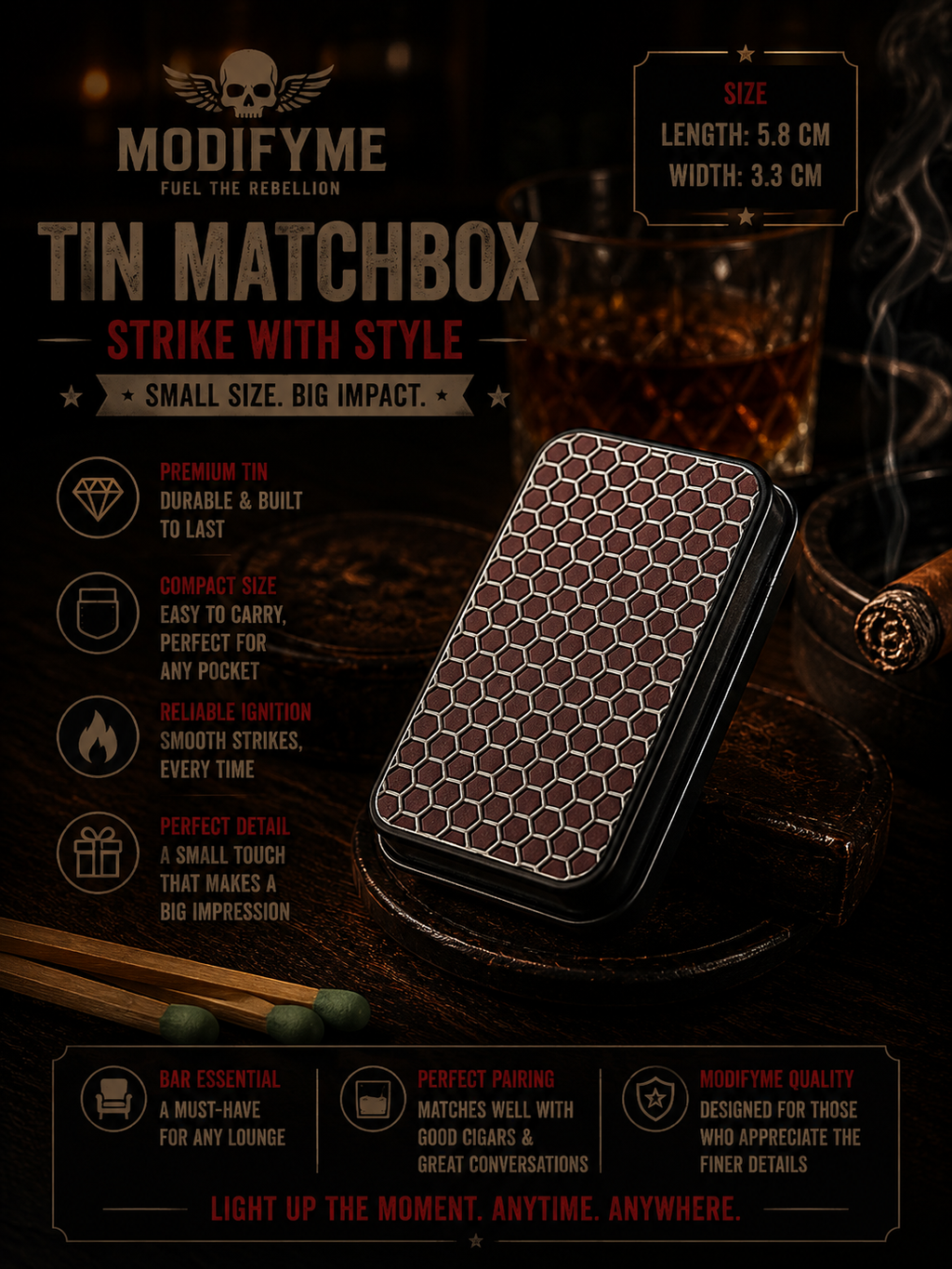 Tin Matchbox - Steampunk