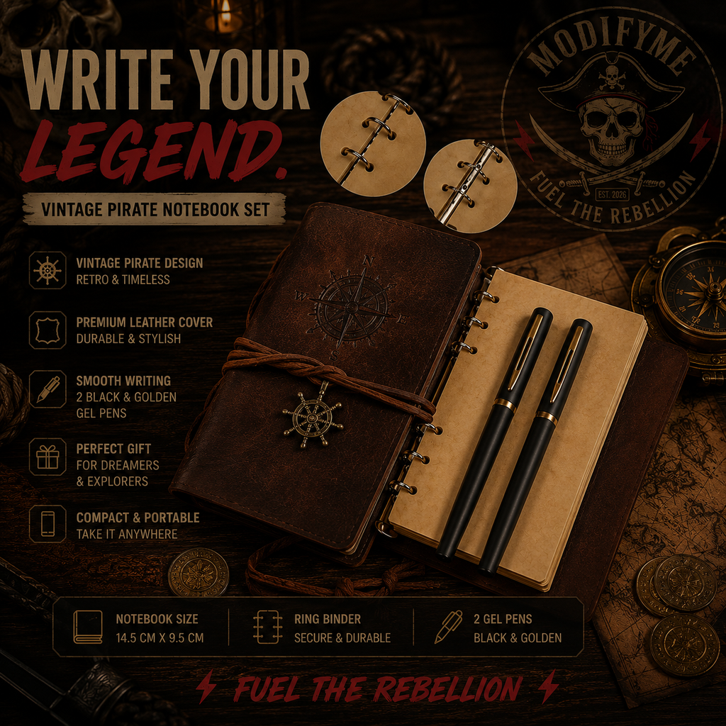 Vintage pirate notebook