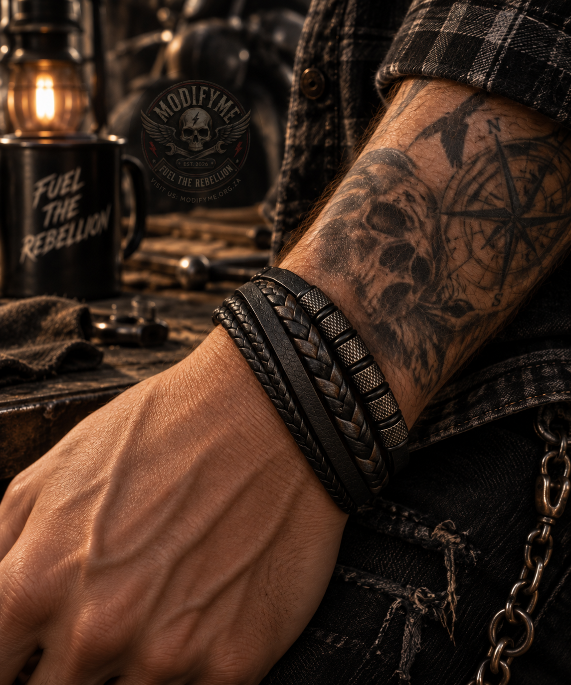 Multi-Layer PU Leather Bracelet - Black