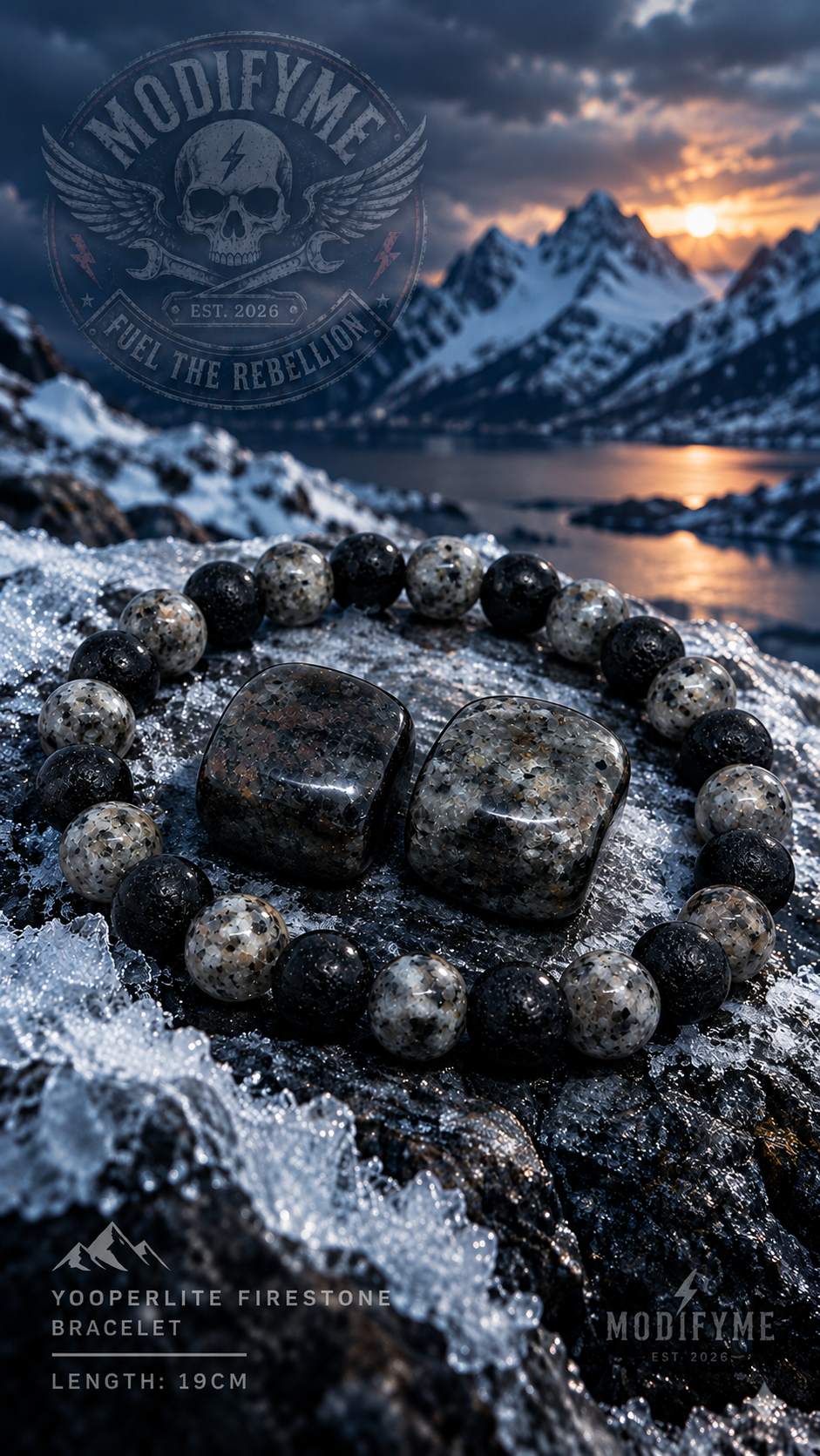 Yooperlite Firestone Bracelet